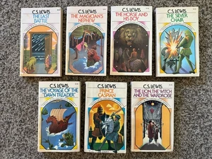 Vtg Lot Of 7 The Chronicles of Narnia Book Set by C. S. Lewis Books 1 - 7 1970 - Imagen 1 de 4