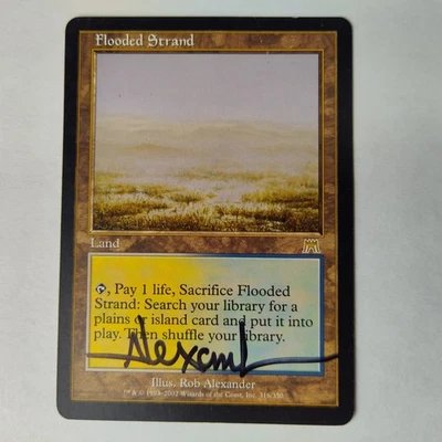 MTG Flooded Strand Onslaught - Signed by Artist Rob Alexander - Image 1 of 3