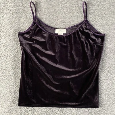 Camiseta sin mangas vintage Express Tricot Cami para mujer grande de terciopelo púrpura Y2K gótica Foto 1 de 4
