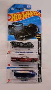 🔥Hot Wheels 2025 Lot of 3  TV Series Batmobile  Red &  Bat Boat & Arkham Asylum - Picture 1 of 4
