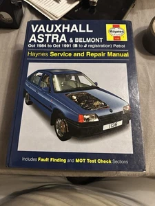 Vintage Car Haynes Workshop Manual Vauxhall Astra & Belmont 1984-1991 Hardback - Picture 1 of 4