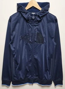 The North Face Logo Hoodie Men's Large Fleece Lined Full Zip Navy Blue NEW - Picture 1 of 10