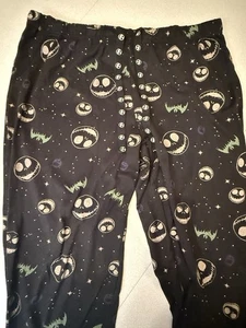 Disney Womens Tim Burton's Nightmare Before Christmas Pajama Pants Black Size XL - Picture 1 of 3