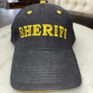 Sheriff Baseball Hat Yellow And Black OSFM EUC - Picture 1 of 6