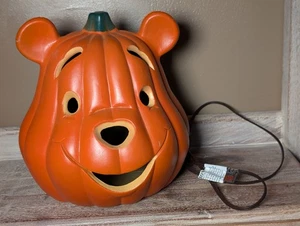 Disney Winnie the Pooh Light Up Pumpkin Jack O Lantern Halloween Decor Works! - Picture 1 of 5