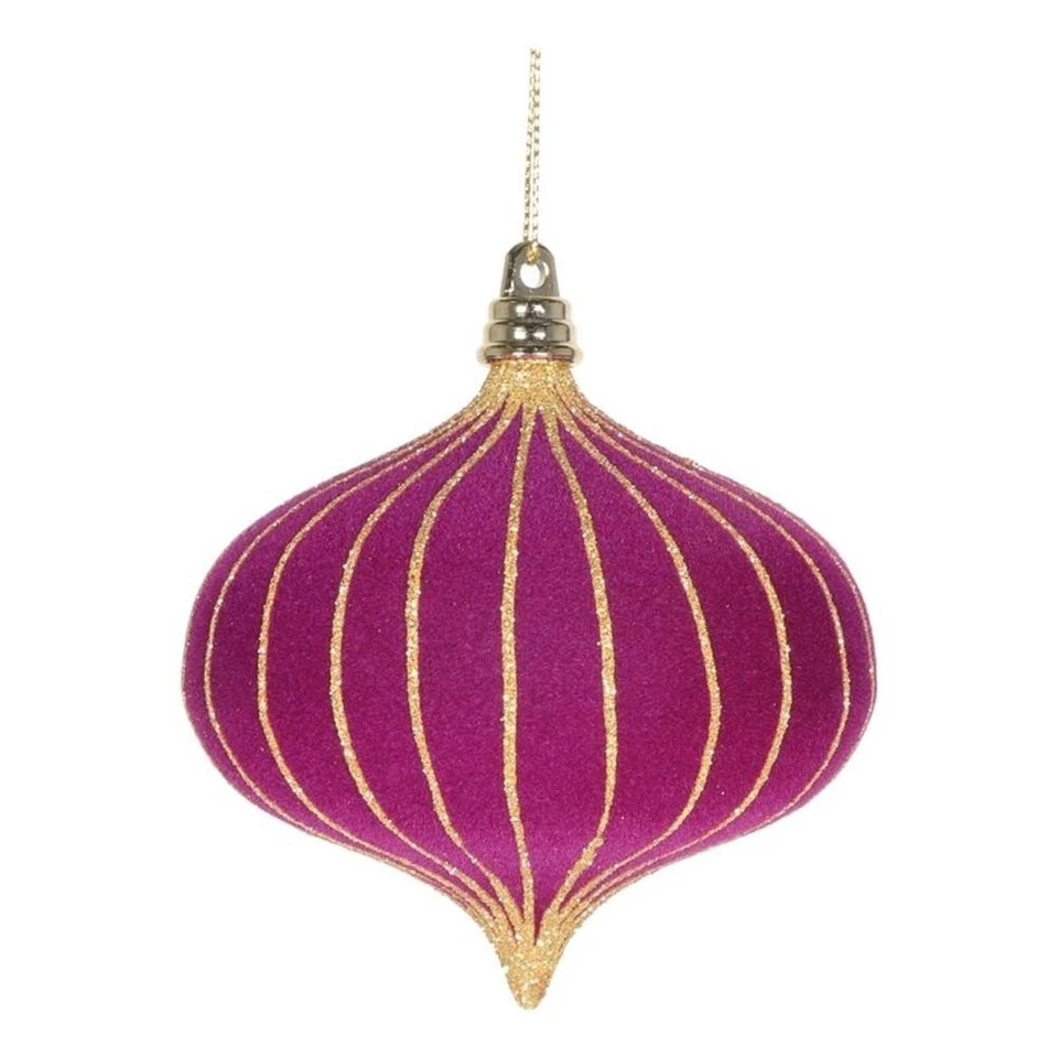 Vickerman 4" Dark Purple Onion Ornament 3/Bag - Изображение 1 из 1