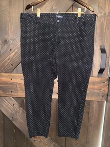 GAP Slim City Crop Hose Gr. 18 R schwarz silber Glitzer Muster Stretch Chino - Bild 1 von 3