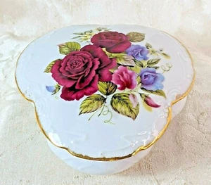 LIMOGES France Jammet Seignolles Floral Design Porcelain Trinket Jewelry Box - Picture 1 of 8