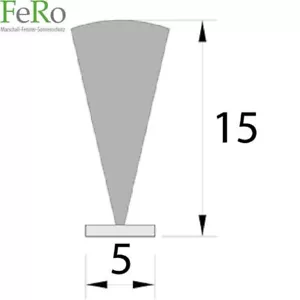 Bürstendichtung 5x15 mm Bürste-Dichtung für Rolladen Führungsschienen-grau-FeRo - Bild 1 von 2