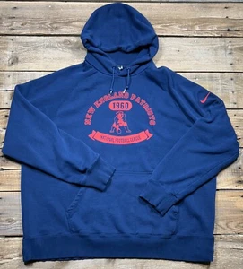 Nike New England Patriots Hoodie Sweatshirt Mens 2XL Navy Blue Pat Patriot Logo - Picture 1 of 6