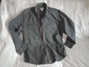 Carhartt Grey Button Up Long Sleeve Shirt Size XL - Picture 1 of 8