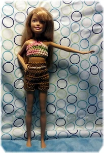 Handmade Crochet Doll shorts set that Fit 9" Stacie/Skipper / NO DOLL OR SHOES - Picture 1 of 15