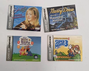 Super Mario Bros 3 4 Gameboy Advance Sabrina Nancy Drew Pooh Anleitung Lot - Bild 1 von 2
