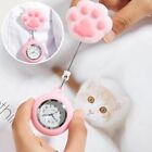 Gift Nurse Pocket Watches Cat Paw Doctor Badge Reel Retractable Watch Brooch