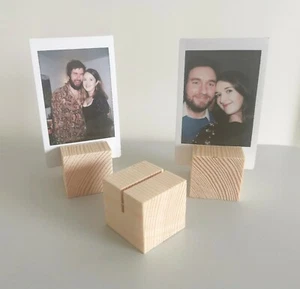 Wedding Polaroid Place Holders - Photograph Display Menu Stand Rustic Modern - Picture 1 of 6
