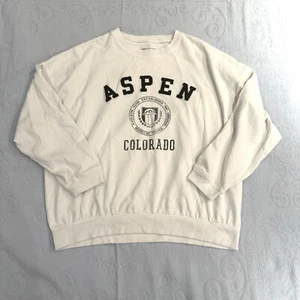 Aeropostale Aspen Colorado women’s sweatshirts XL Athletic Shirt White - Picture 1 of 6