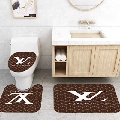 Tapete de banheiro luxo coleção 3 peças microfibra macia antiderrapante - Imagem 1 de 4