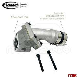 COLLETTORE ASPIRAZIONE LAMELLARE 3 FORI VMC MODIFICA PER VESPA 50 125 130 135 cc - Imagen 1 de 4