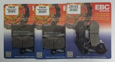 Pastilhas de freio dianteiras e traseiras EBC compatíveis com TRIUMPH SPRINT ST / GT 1050 (2005 a 2020) - Imagem 1 de 4