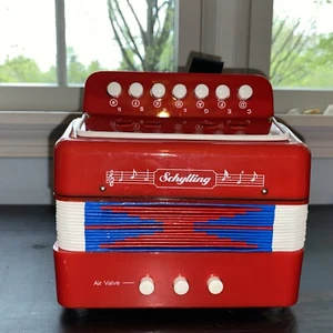 Schylling The Little Red Accordion Child's Squeeze Box Musical Instrument Toys - Picture 1 of 8