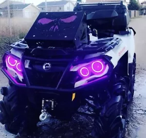 Can Am Outlander Gen 2 Halos rings lights set 4 - Purple also XMR s Canam - Picture 1 of 2