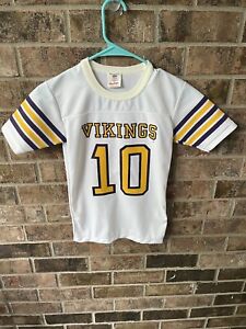 Vintage 80's Made in USA Medium (10-12) Minnesota Vikings Jersey #10