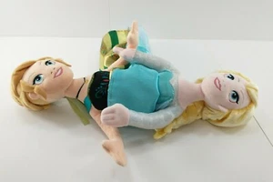 FROZEN Anna & Elsa 'Topsy-Turvy' Reversible DISNEY PARKS Stuffed Plush Toy CLEAN - Picture 1 of 8