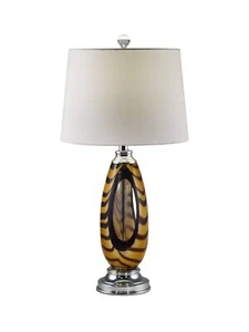 Dale Tiffany AT17086 Bengal Tiger Table Lamp, 28.25", Amber - Picture 1 of 3