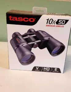 Tasco Essentials Binoculars 10x50mm, Porro Prism, Black - Foto 1 di 3