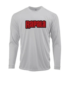 RAPALA Fishing T-Shirt Long Sleeve UPF 30 50 UV Sun Protection Gray - Picture 1 of 1