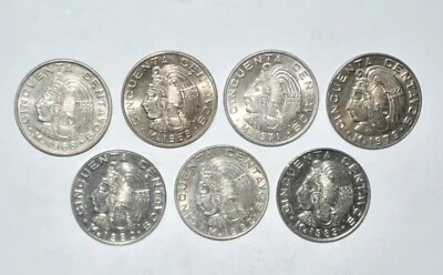 MOEDAS DO MÉXICO lote 50 CENTAVOS mundo cincuenta cobra mexicana MOEDAS DE ALTA QUALIDADE - Imagem 1 de 2