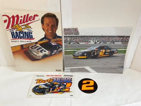 Rusty Wallace Photo/Sticker/Decal Stock Car Miller Racing Winston Cup NASCAR Cover