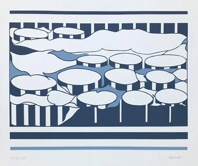 Frabert? Konstruktivismus Komposition Siebdruck limitiert handsigniert 1970er - Bild 1 von 4