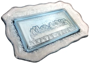 Last Supper Depression Glass Plate Dish 5 1/2 "L x 3 1/2" W Jesus Christian Tray - Picture 1 of 7