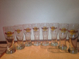 8er Set fast neuwertig perfekt! HARD ROCK Pilsner Bierglas Set  - Bild 1 von 9