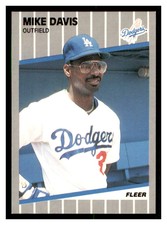 1989 Fleer #55 MIKE DAVIS Los Angeles Dodgers