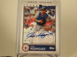 2020 Topps Brooklyn Collection Auto Ivan Rodriguez #68/75 (BKA-IRO) Rangers - Picture 1 of 2