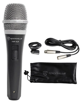 Rockville RMP-XLR Dynamic Cardioid Professional Microphone W/10' XLR Cable+Clip - Image 1 of 4