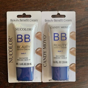 Lot of 2 Candy Moyo Beauty Benefit B.B. Cream Foundation Dark 1 1.0 FL OZ - Picture 1 of 5