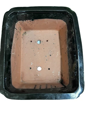 Maceta de árbol BONSAI arcilla esmaltada negra 11,5x10 cuadrada decoración del hogar jardín exterior Foto 1 de 4