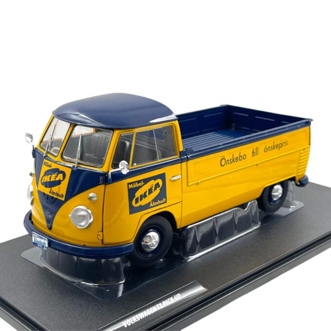 Modellino Auto Solido 1/18 Volkswagen T1 Pick Up Yellow Ikea 1950 - Immagine 1 di 4