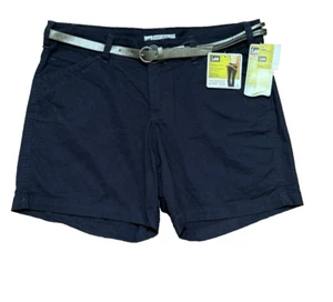 Women's LEE Natural Fit Black Shorts Instantly Slim Feature Stretch Sz 8M NWT - Picture 1 of 10