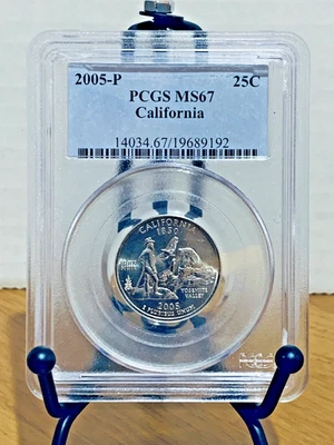 2005-P Washington Quarter California PCGS MS67 Mint State 67 #19689192 - Image 1 of 2