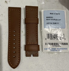 Panerai Lederarmband lang 24 mm Rugby gold braun echt Original - Bild 1 von 3