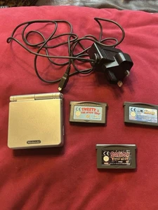 Nintendo Game Boy Advance SP AGS-001 Silver Console Gameboy Bundle Lot Game - Picture 1 of 7