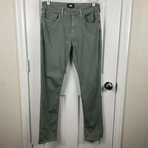 Paige Men’s Algae Green Federal Slim Straight Transcend Denim Jeans Size 31 - Picture 1 of 19