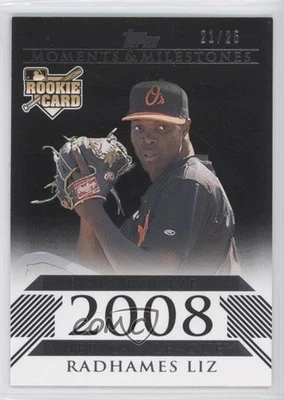2008 Topps Moments & Milestones Rookies Black /25 Radhames Liz #162 Rookie RC - Image 1 of 2
