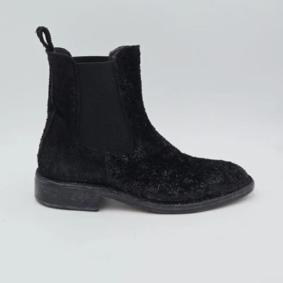 Damen Schuhe Moma Gr 37 Stiefeletten Schwarz Leder Curly 317AB - Bild 1 von 4