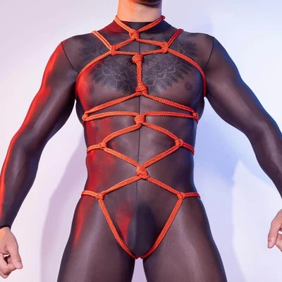 Arnés corporal para hombre cinturones con tirantes ropa de club nocturno correas gay arnés de bondage body Foto 1 de 4