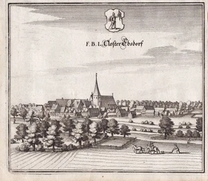 Grabado en cobre Ebstorf Bevensen LK Uelzen Baja Sajonia Merian 1650 - Imagen 1 de 1